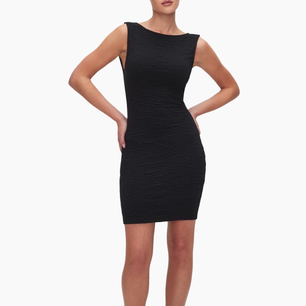 GOOD AMERICAN 
Wide Scrunchie Scoop Back Mini Dress
